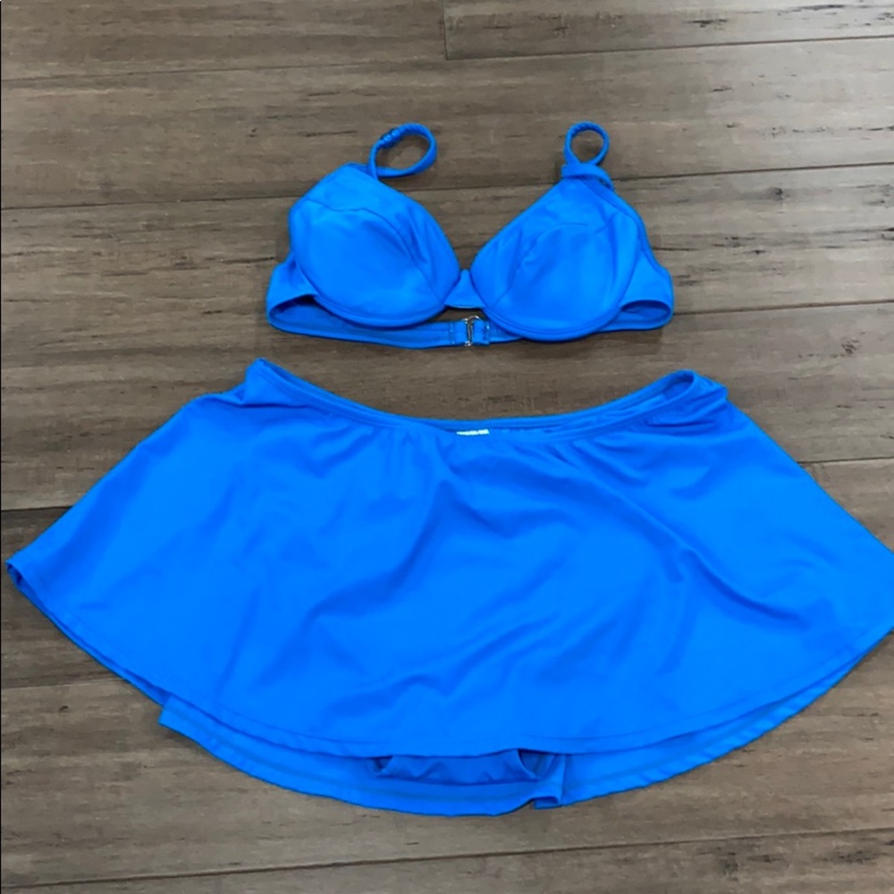 Islander swim suit aqua